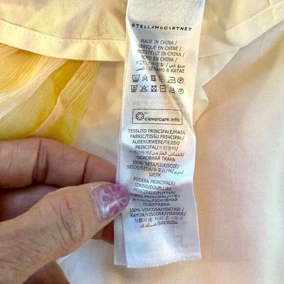 NWT Stella McCartney kids, Baby Rainbow SILK Dress. Size 9 months - Picture 10 of 11